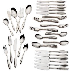 Alternative view of Lenox Everyday Flatware Sculpt 65-Piece Flatware Set