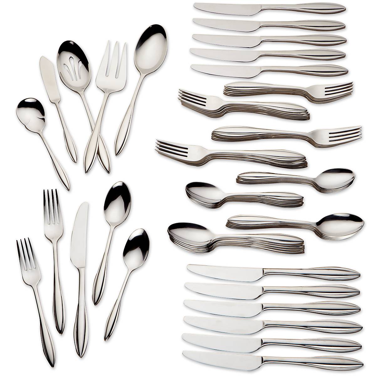 Lenox Everyday Flatware Sculpt 65-Piece Flatware Set - Image 2