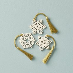 Lenox Everyday Flatware Mini Snowflake 3-Piece Ornament Set
