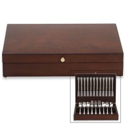 Lenox Everyday Flatware Eureka Mahogany Brown Flatware Chest