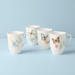 Lenox Everyday Flatware Butterfly Meadow Mugs, Set of 4