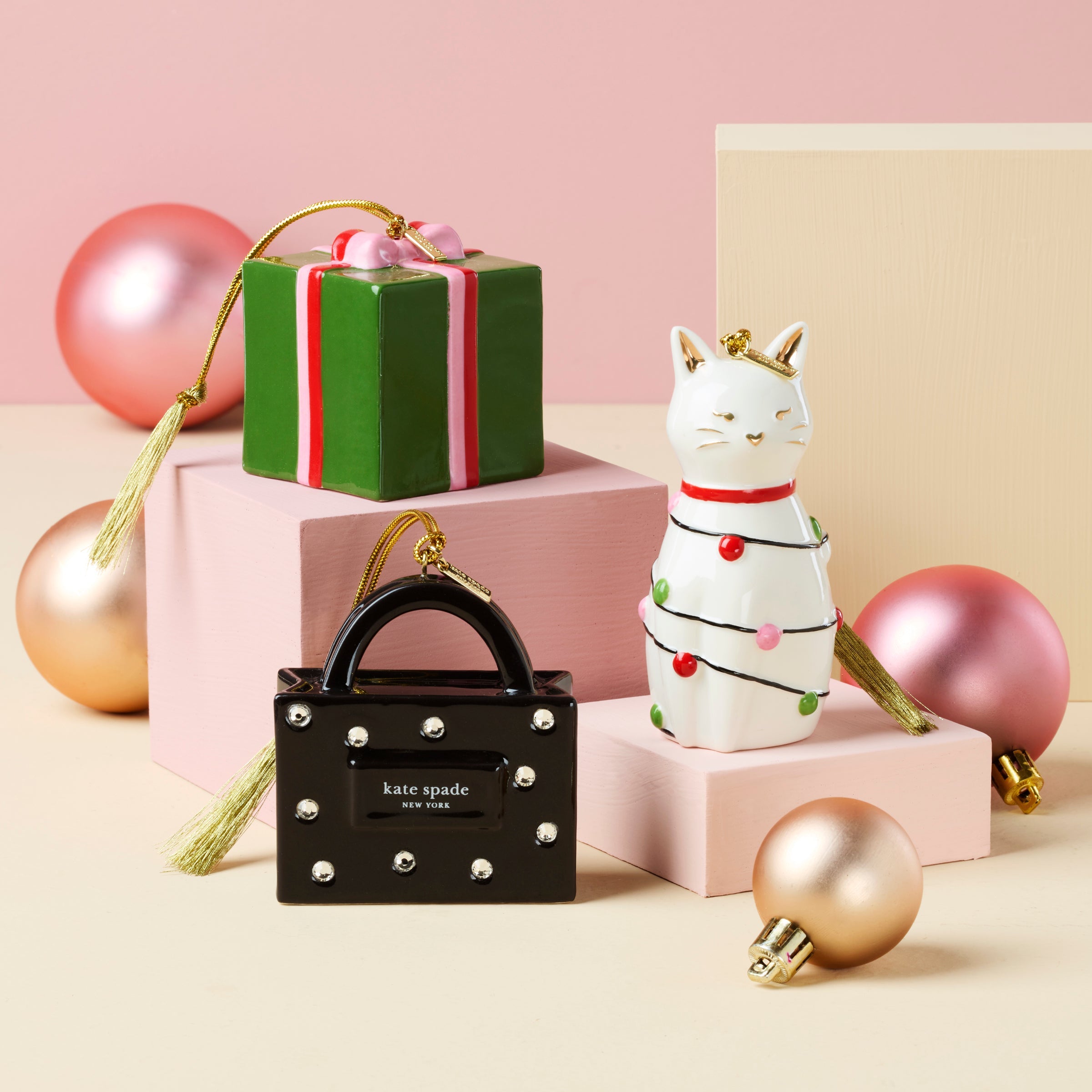 Lenox Everyday Flatware Be Jolly Shopping Bag Ornament - Image 3