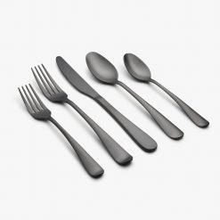 Lenox Everyday Flatware Rhiannon Black Satin 45-Piece Flatware Set