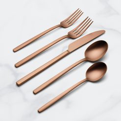 Lenox Everyday Flatware Dean Rose Gold Satin 20-Piece Flatware Set
