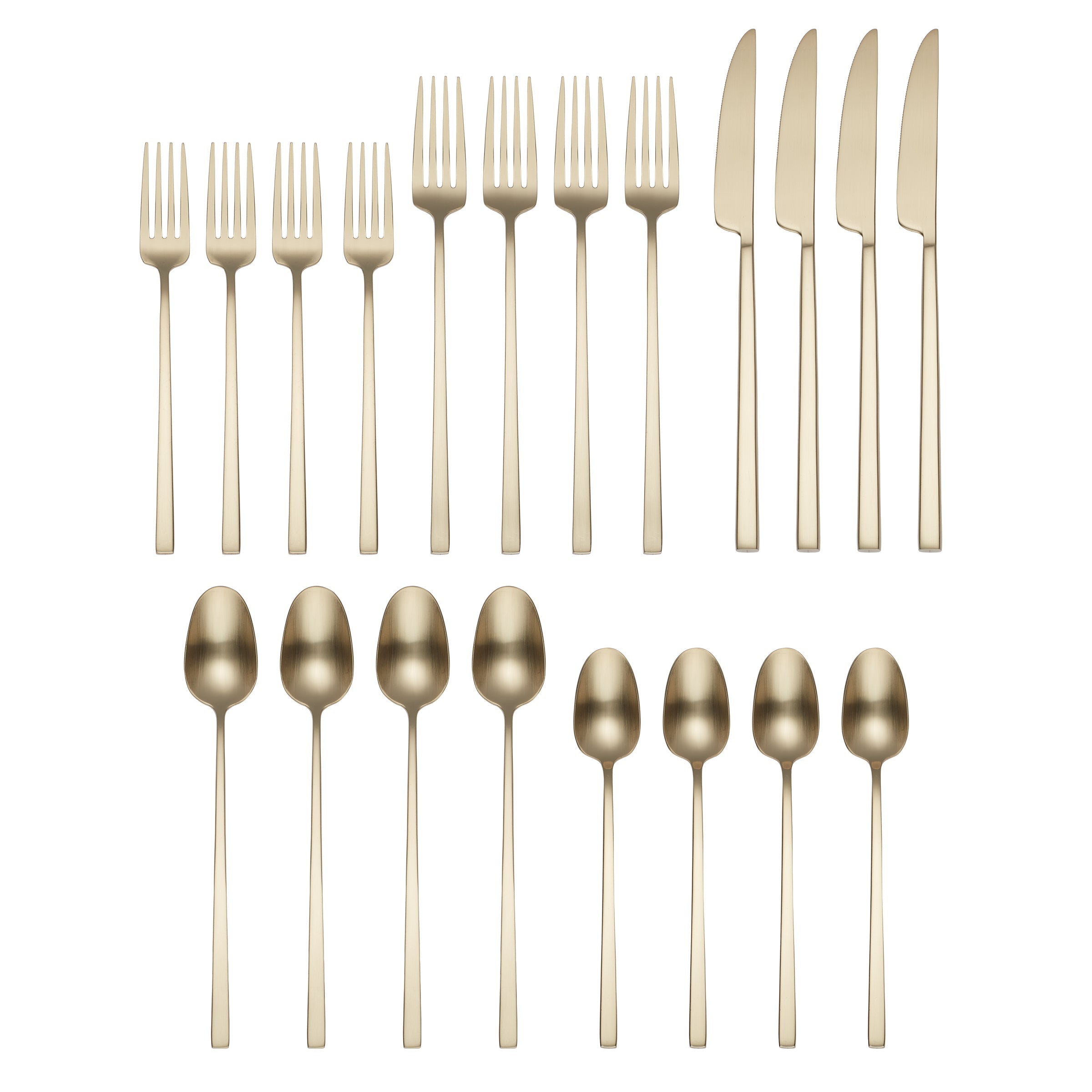 Lenox Everyday Flatware Damaris Champagne Satin 20-Piece Flatware Set - Image 2