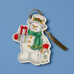 Lenox Everyday Flatware Shopping Snowman Ornament