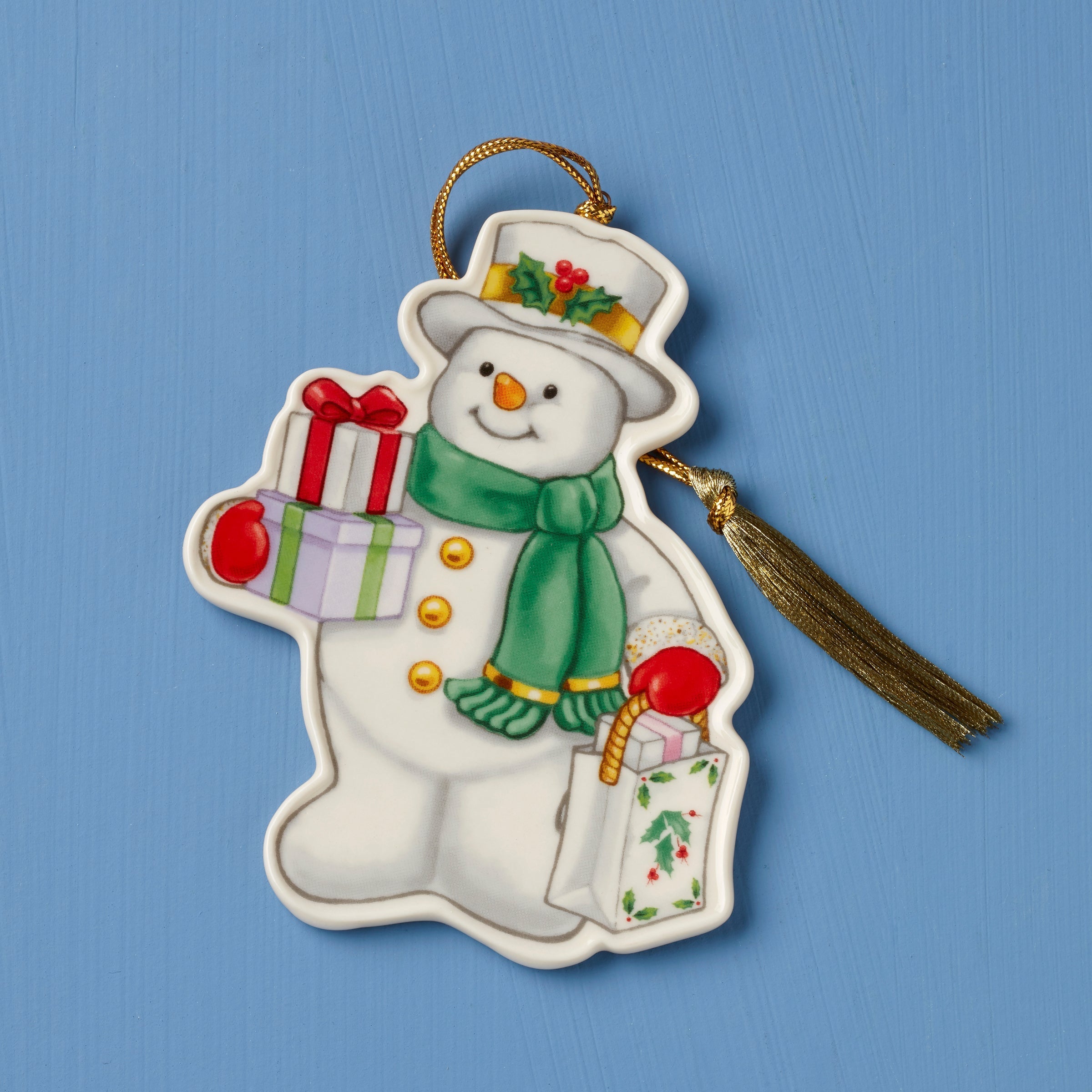 Lenox Everyday Flatware Shopping Snowman Ornament