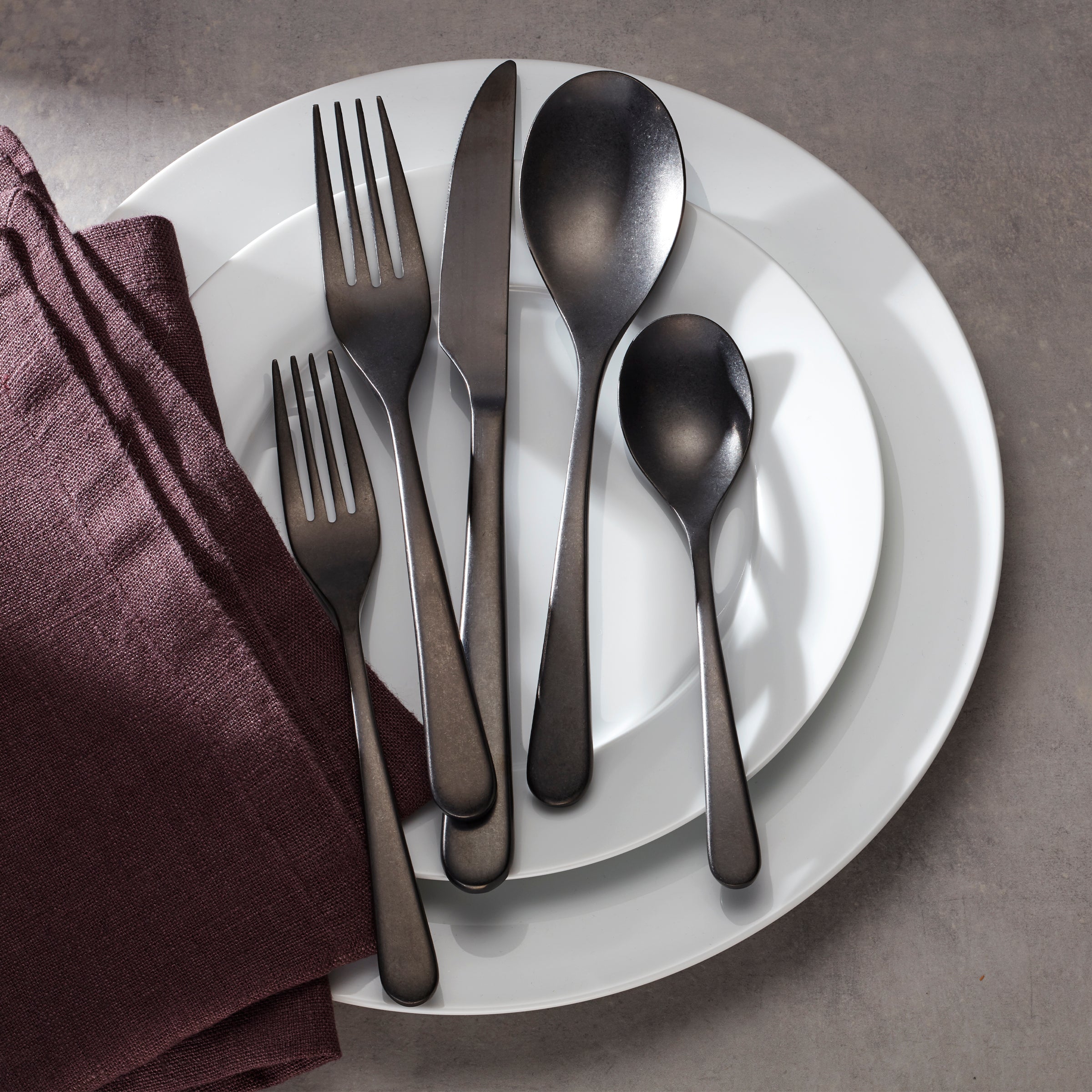Lenox Everyday Flatware Kenbrook Black Vintage 20-Piece Flatware Set - Image 2