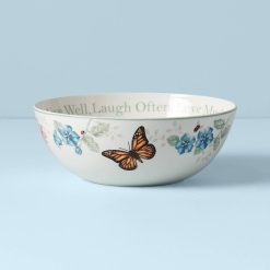 Alternative view of Lenox Everyday Flatware Butterfly Meadow Large Sentiment Serving Bowl