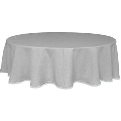 Lenox Everyday Flatware French Perle Solid Dove Grey 70x70 Round Tablecloth
