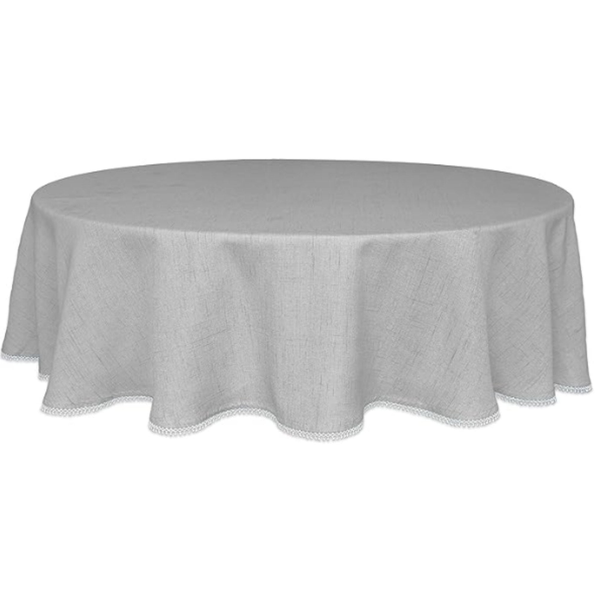 Lenox Everyday Flatware French Perle Solid Dove Grey 70x70 Round Tablecloth