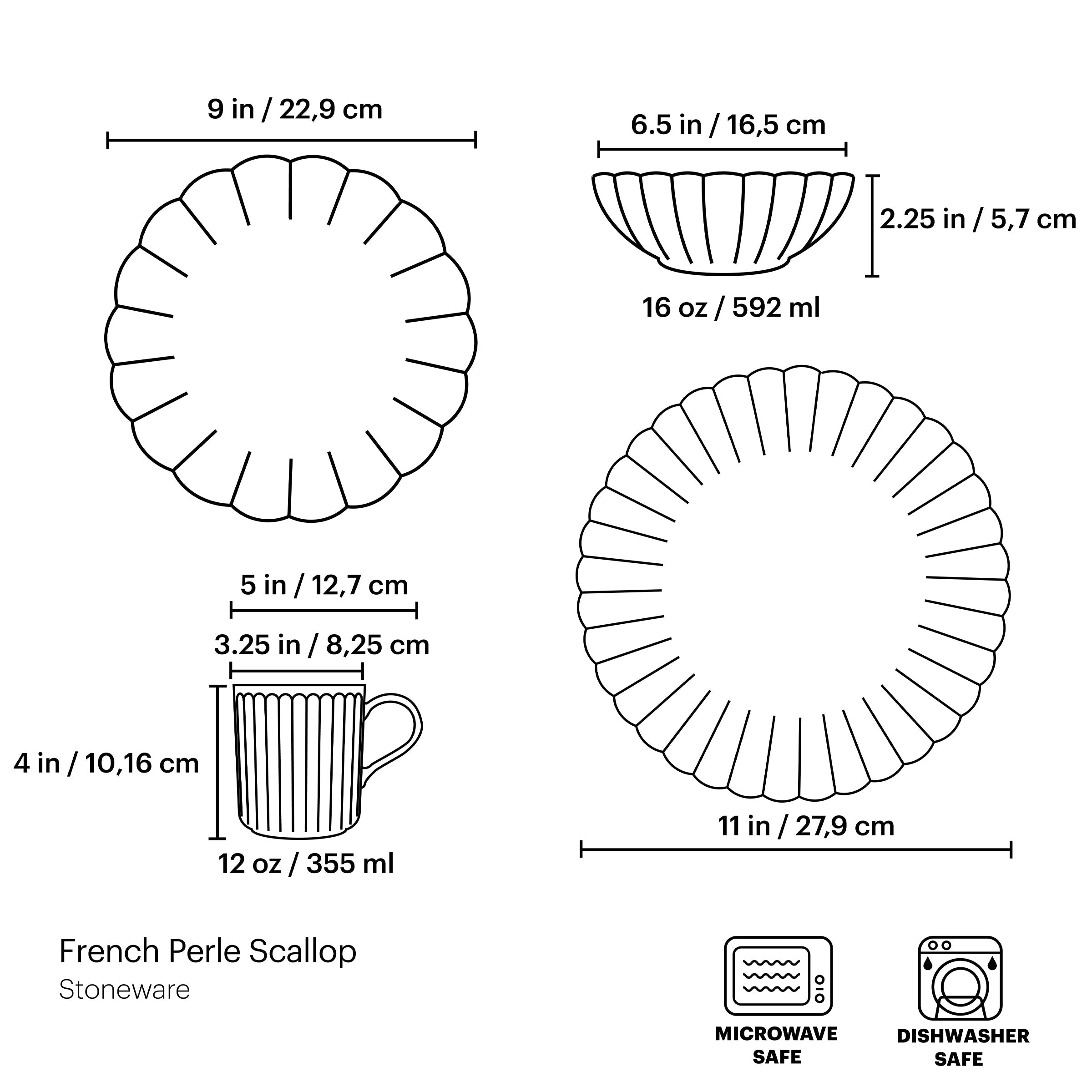 Lenox Everyday Flatware French Perle Scallop White 4-Piece Place Setting - Image 17