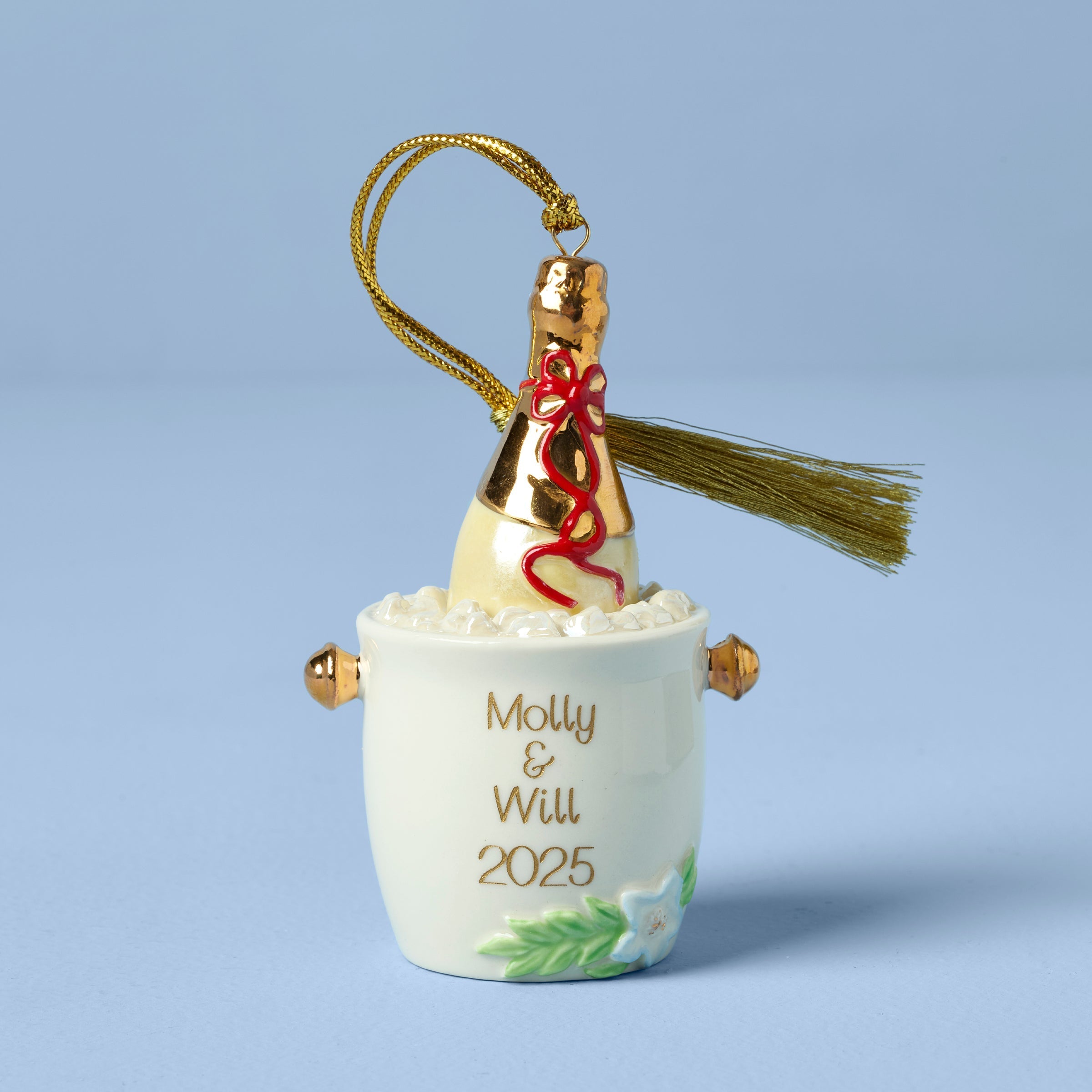 Lenox Everyday Flatware Personalized Champagne Bucket Ornament