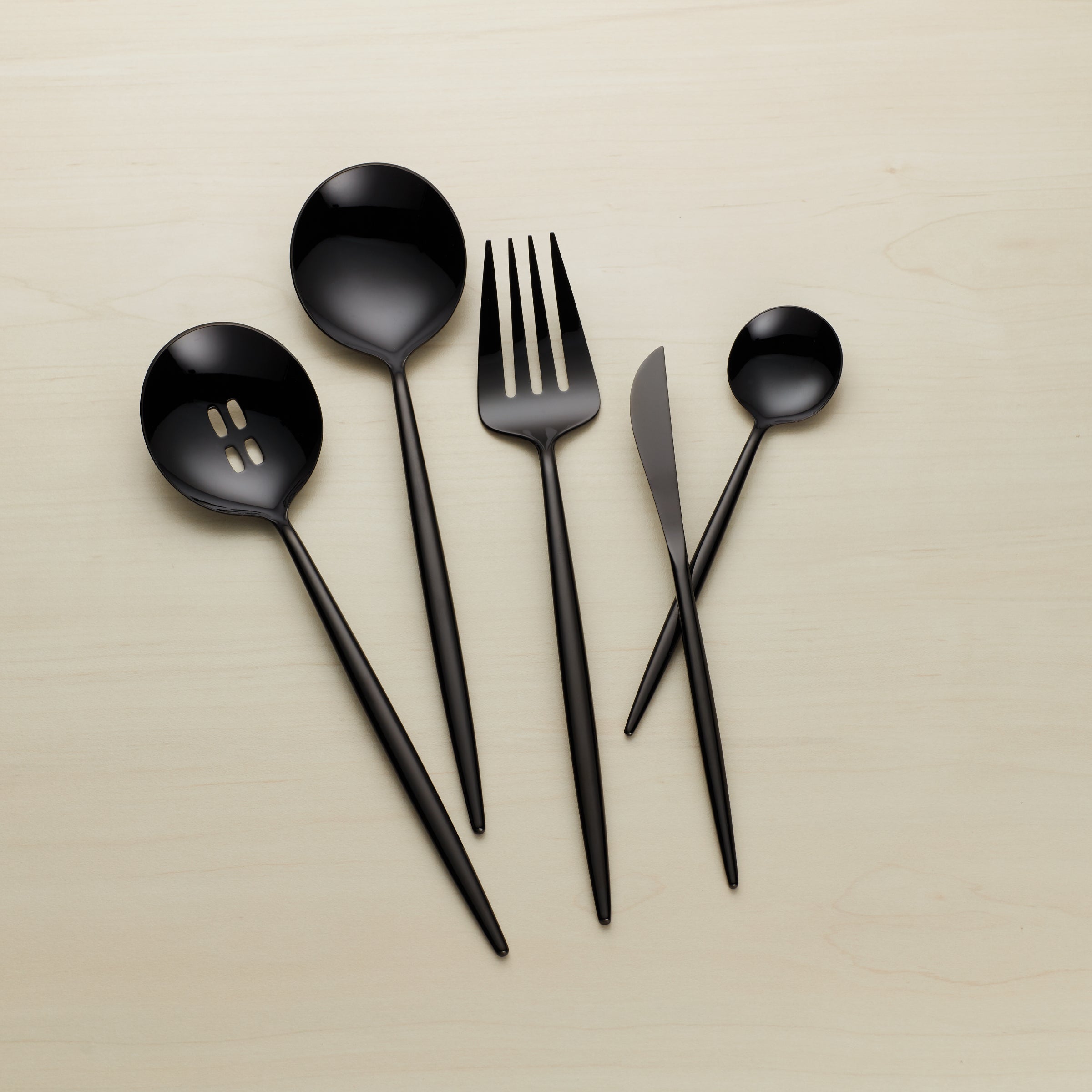 Lenox Everyday Flatware Zephyr Black Mirror 45-Piece Flatware Set - Image 7