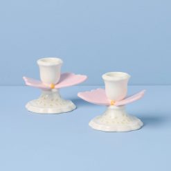 Lenox Everyday Flatware Butterfly Meadow Candlestick Holders, Set of 2