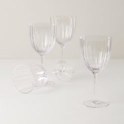 Lenox Everyday Flatware Curva All- Purpose Wine Glasses, Set of 4
