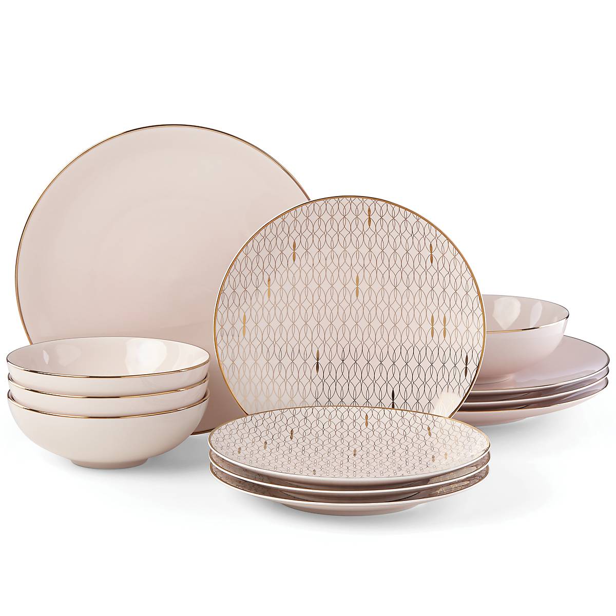 Lenox Everyday Flatware Trianna Blush 12-Piece Dinnerware Set