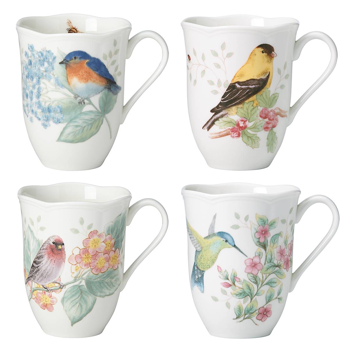 Lenox Everyday Flatware Butterfly Meadow Flutter Mugs, Set of 4 - Image 3