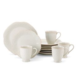 Lenox Everyday Flatware French Perle White 12-Piece Dinnerware Set