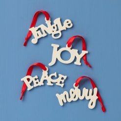 Lenox Everyday Flatware Sentiment Charm Ornaments, Set of 4