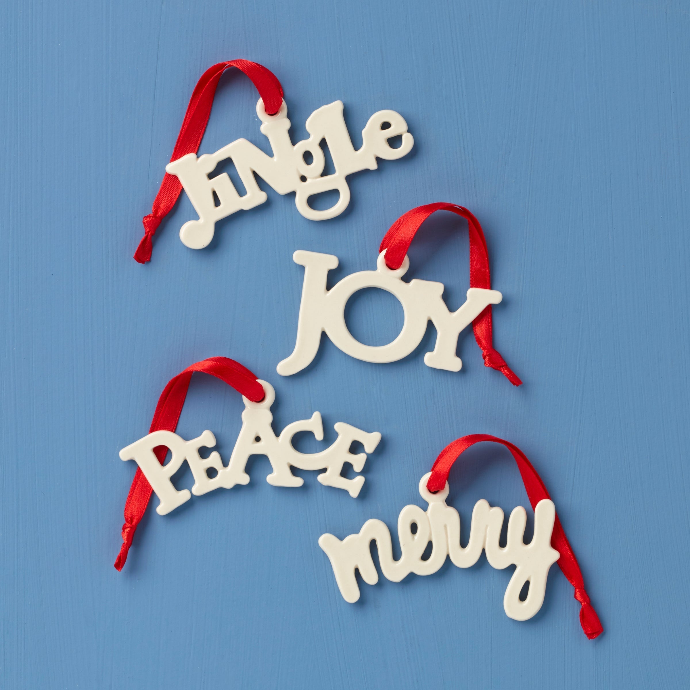 Lenox Everyday Flatware Sentiment Charm Ornaments, Set of 4