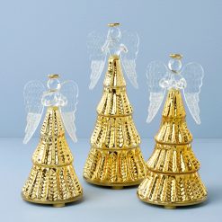 Lenox Everyday Flatware Radiant Light Lit Angel Figurines 3-Piece Set