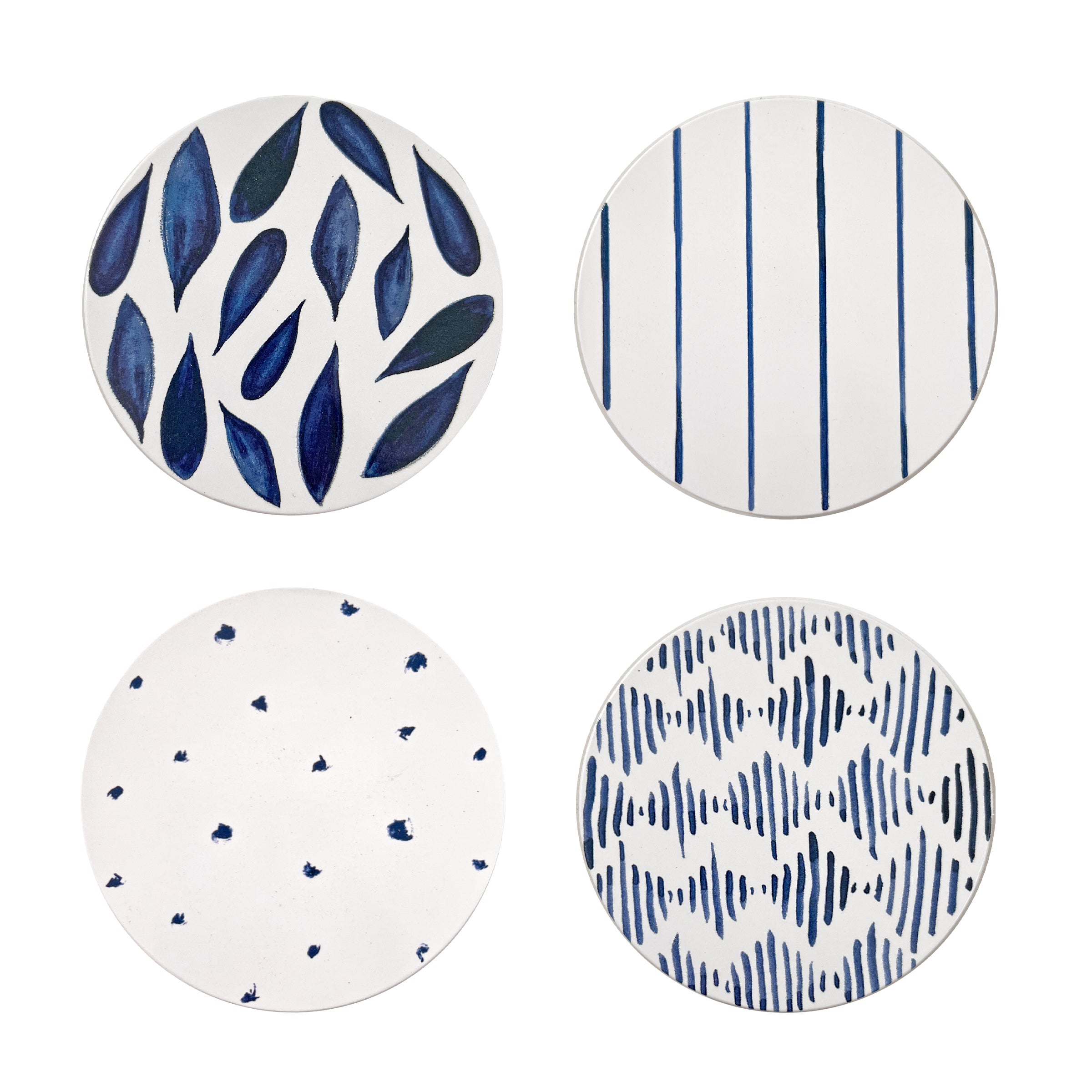Lenox Everyday Flatware Blue Bay Corkback Coasters, Set of 4