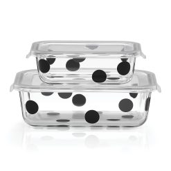 Lenox Everyday Flatware Deco Dot 2-Piece  Rectagular Storage Set