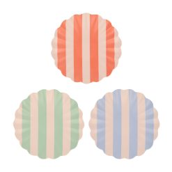 Lenox Everyday Flatware Stripey Assorted Bamboo Small Plates, Set of 6