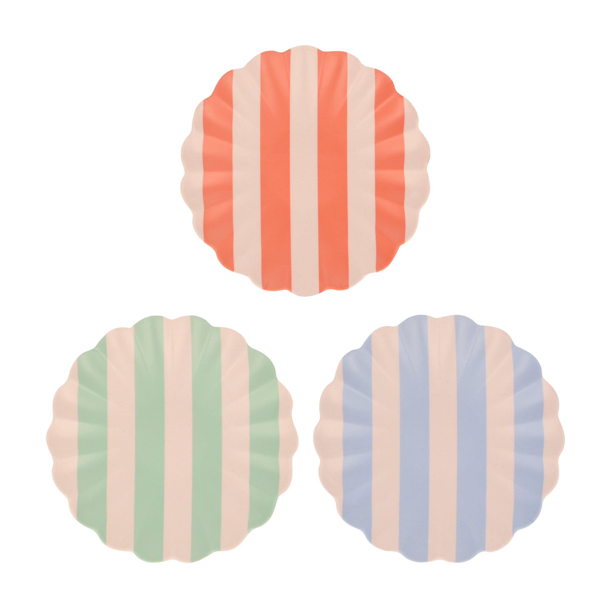 Lenox Everyday Flatware Stripey Assorted Bamboo Small Plates, Set of 6