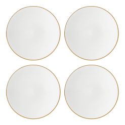 Lenox Everyday Flatware Trianna White Coupe Salad Plates, Set of 4