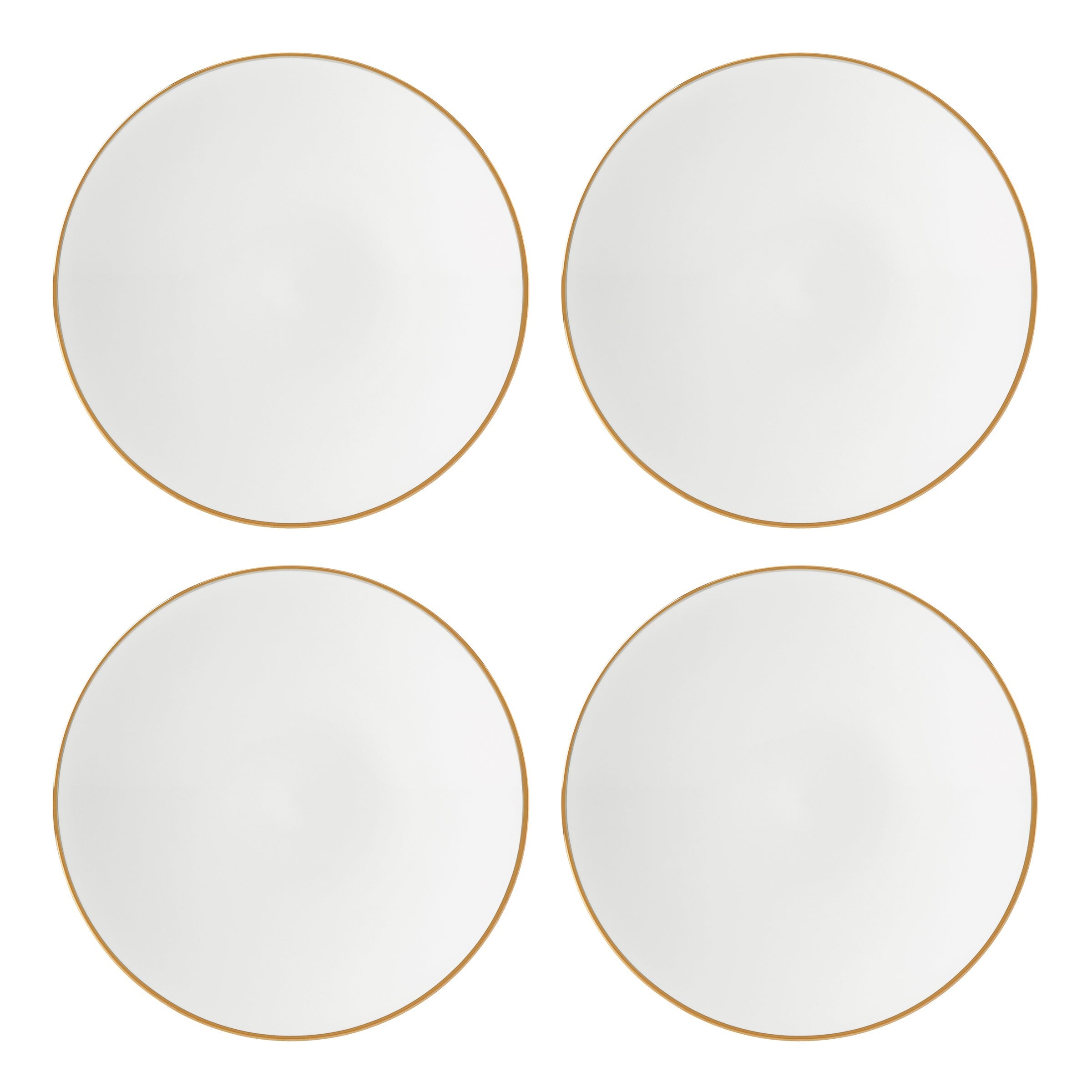 Lenox Everyday Flatware Trianna White Coupe Salad Plates, Set of 4