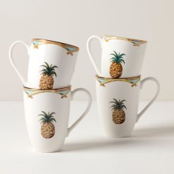 Lenox Everyday Flatware British Colonial Bamboo Mugs, Set of 4