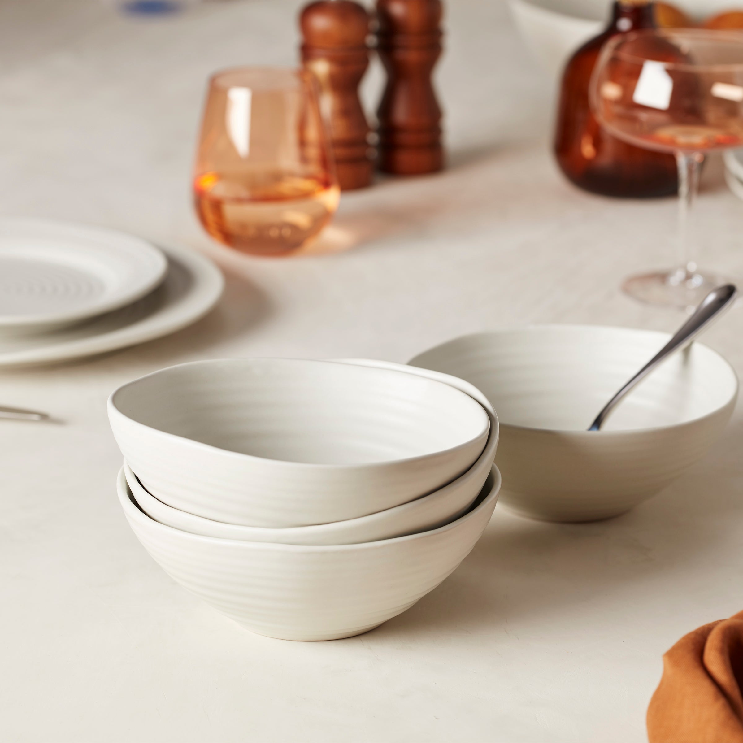 Lenox Everyday Flatware Ridge White 12-Piece Dinnerware Set - Image 15