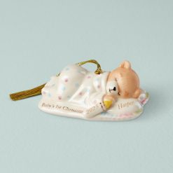 Lenox Everyday Flatware Personalized Baby's Teddy Bear Ornament