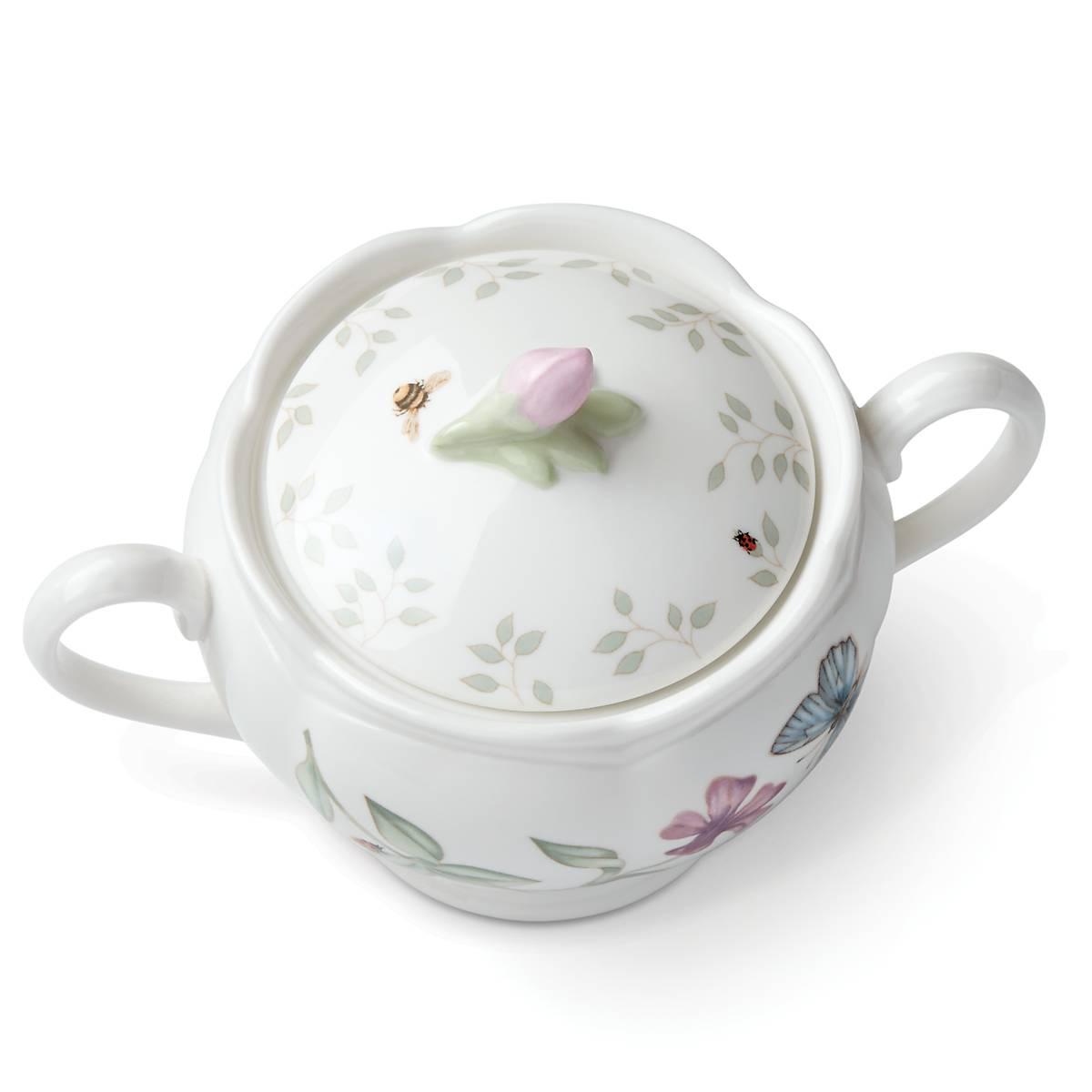 Lenox Everyday Flatware Butterfly Meadow Sugar Bowl - Image 3