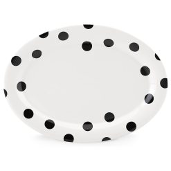 Lenox Everyday Flatware Deco Dot Oval Serving Platter