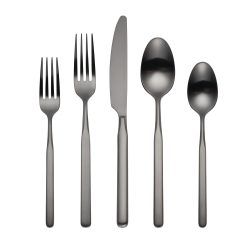 Lenox Everyday Flatware Mercer Gunmetal 5-Piece Place Setting