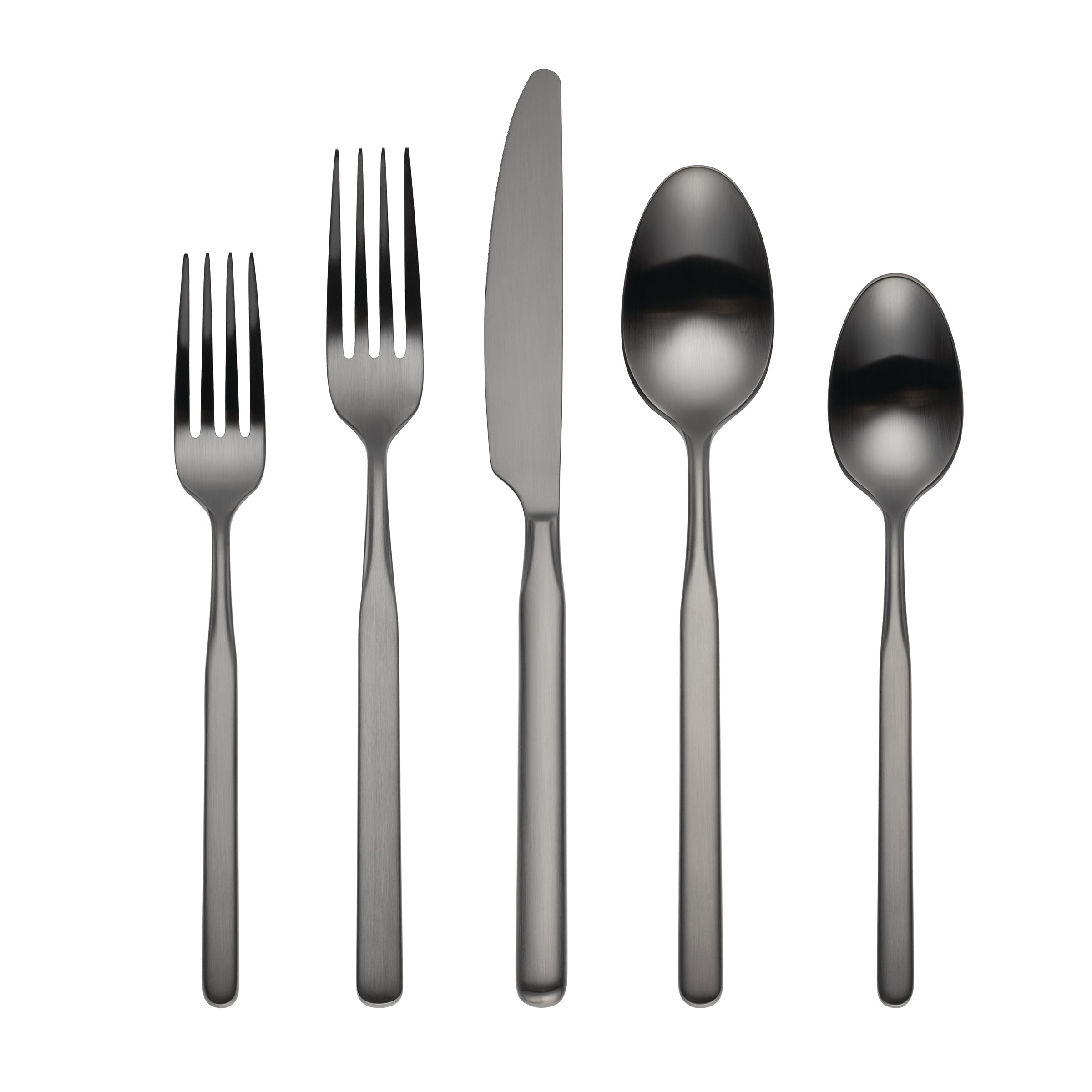 Lenox Everyday Flatware Mercer Gunmetal 5-Piece Place Setting