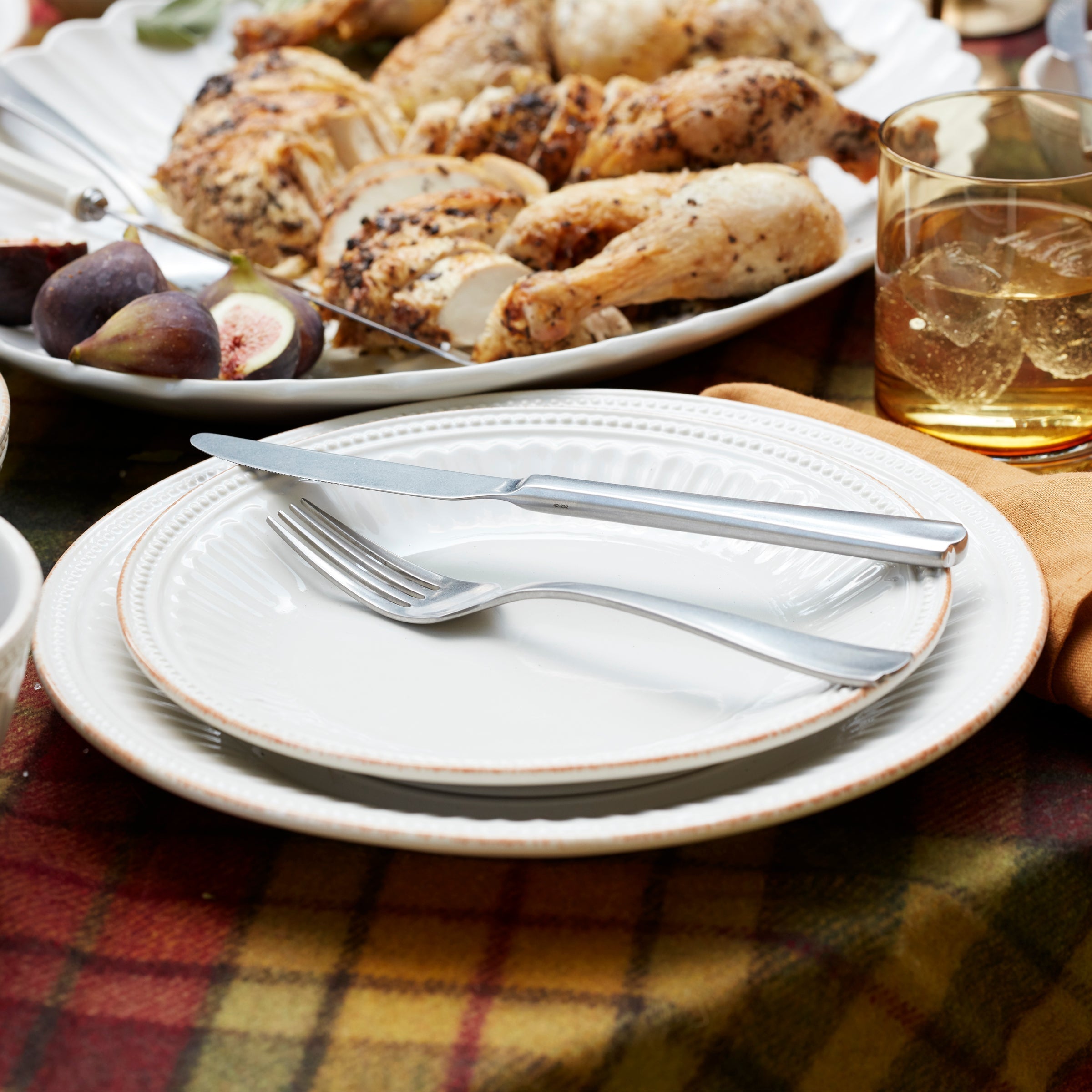 Lenox Everyday Flatware French Perle Scallop Vintage 65-Piece Flatware Set - Image 5