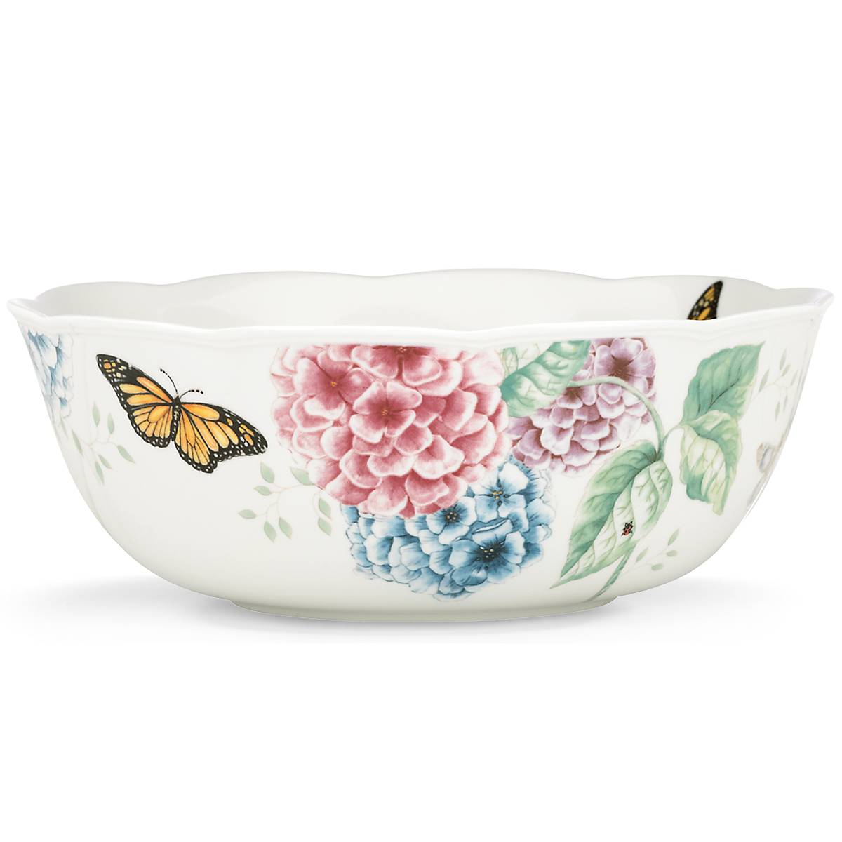 Lenox Everyday Flatware Butterfly Meadow Hydrangea Large Serving Bowl - Image 3