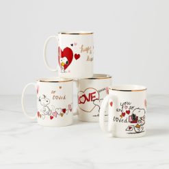 Alternative view of Lenox Everyday Flatware Snoopy Valentine's Day Mugs, Set of 4