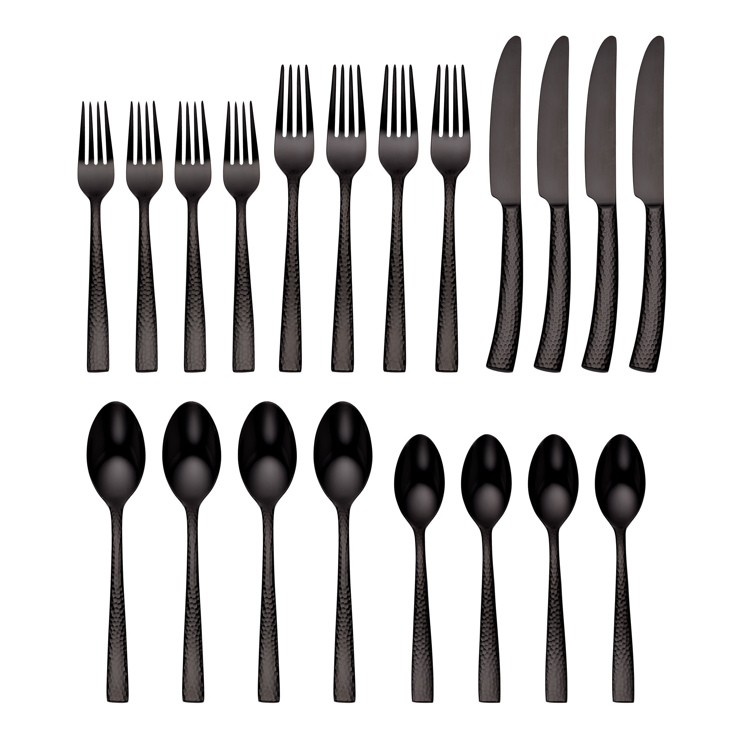 Lenox Everyday Flatware Paris Hammered Gunmetal Titanium 20-Piece Flatware Set - Image 5