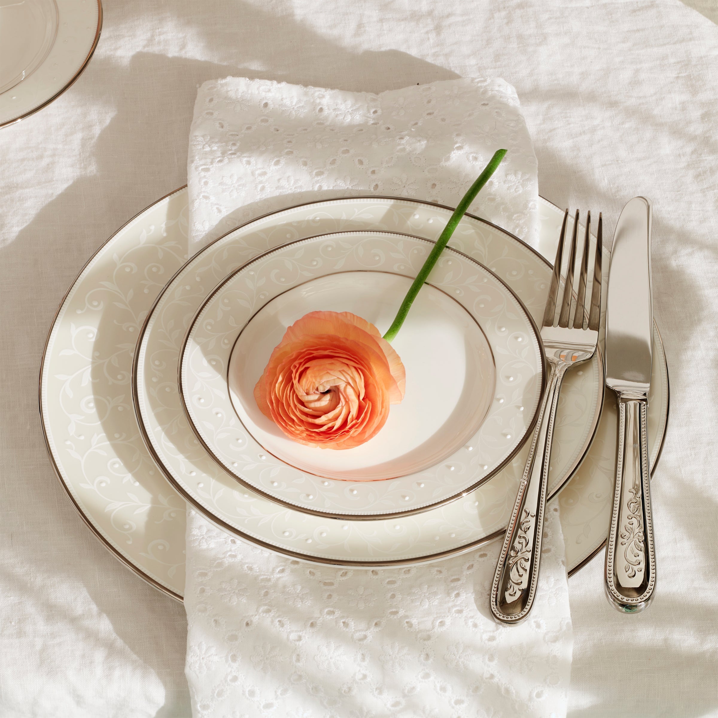 Lenox Everyday Flatware Opal Innocence 5 Piece Place Setting - Image 4