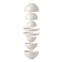 Alternative view of Lenox Everyday Flatware French Perle Luna 8-Piece Nesting Dinnerware Set