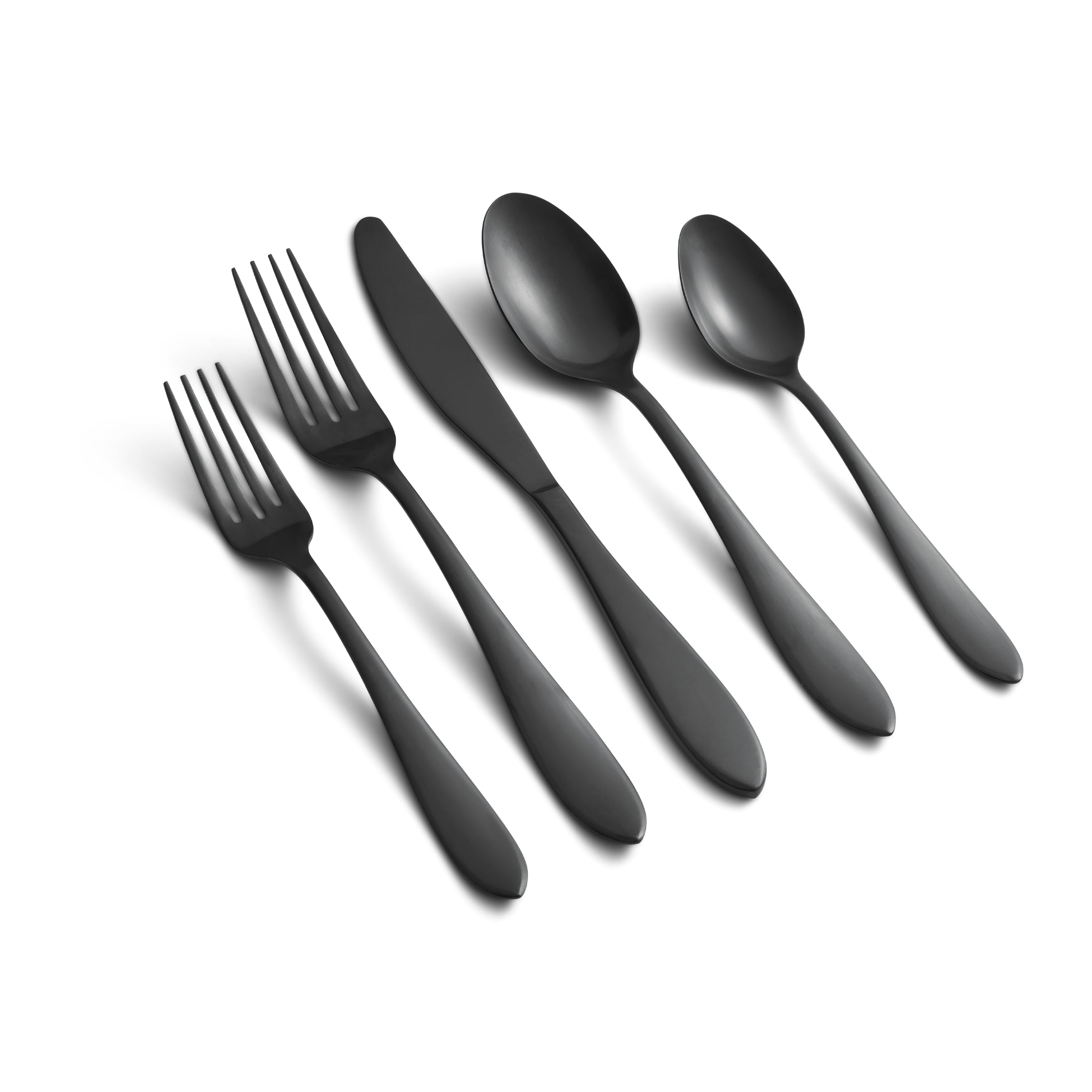 Lenox Everyday Flatware Delia Black Satin 20-Piece Flatware Set
