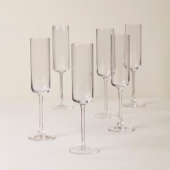 Lenox Everyday Flatware Tuscany Classics Straight Flute Glasses, Set of 6