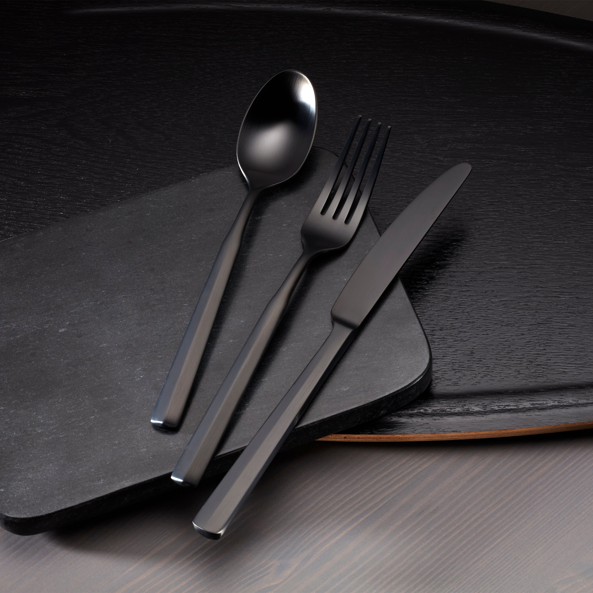 Lenox Everyday Flatware Ryder Black Satin 20-Piece Flatware Set - Image 4