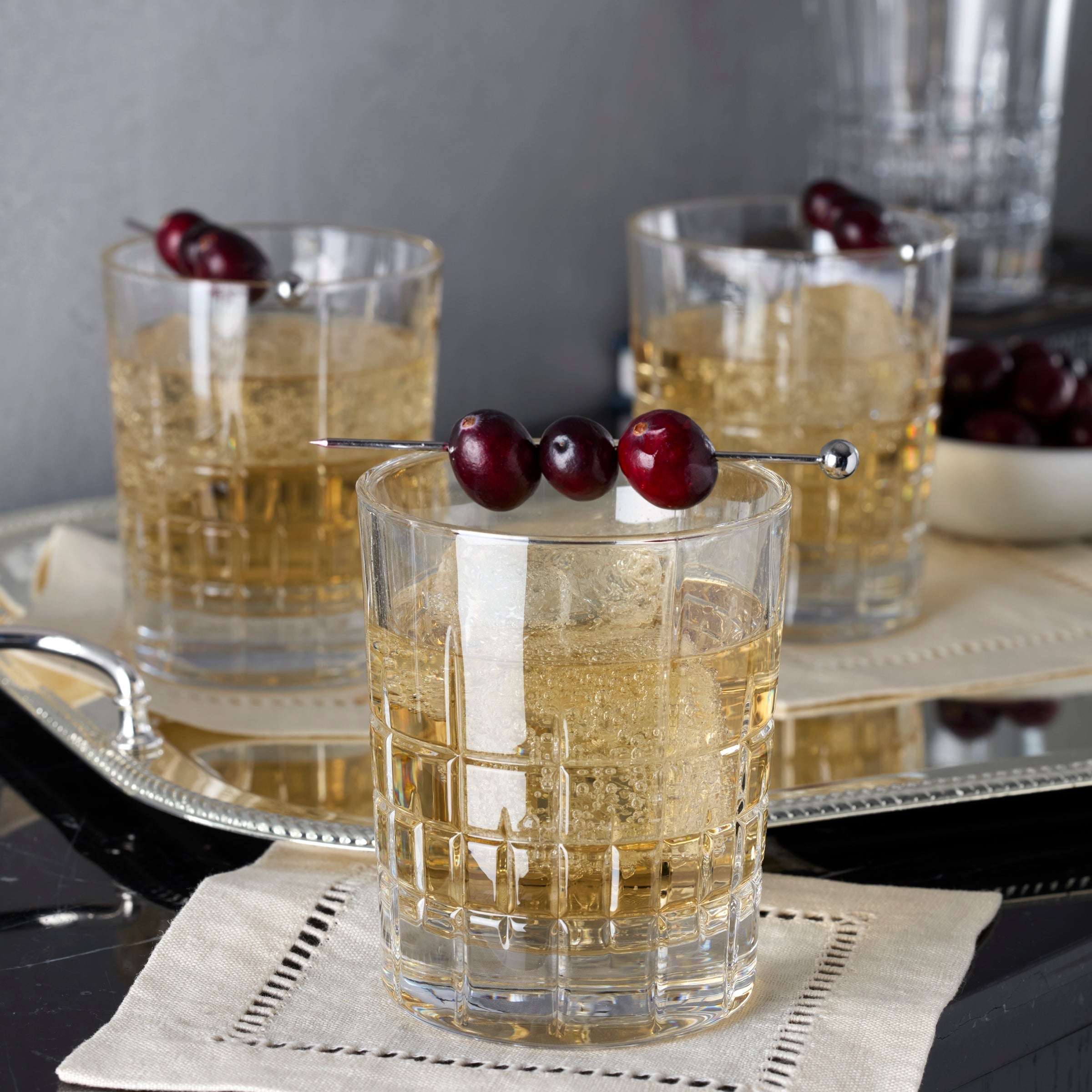 Lenox Everyday Flatware Deklan Crystal Double Old Fashion Glasses, Set of 4 - Image 2