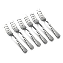 Lenox Everyday Flatware Malibu Satin Dinner Fors, Set of 6